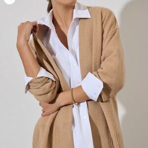 Brochu Walker Cotton/Linen Open Style Cardigan - Size M